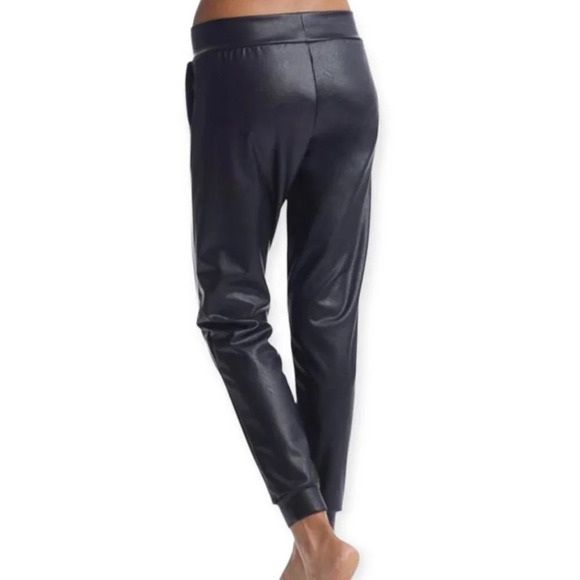 Commando NWT Black Faux  Leather Joggers L - Picture 3 of 8